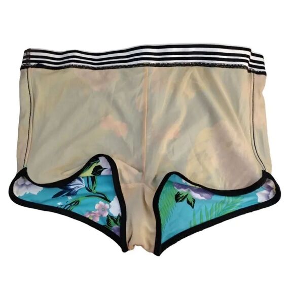 Cacique Lane Bryant Teal Tropical High Rise Boyshort Swim Bottoms Size 14 - Picture 11 of 15